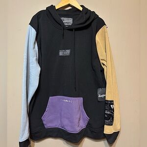 BROOKLYN CLOTH NWT Colour Block Altered Senses Hoodie, Kangaroo Pocket